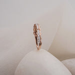 Load image into Gallery viewer, 14K Rose Gold Ring with CZ Stones
