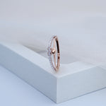 Load image into Gallery viewer, 14K Rose Gold Ring with CZ Stones
