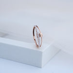 Load image into Gallery viewer, 14K Rose Gold Ring with CZ Stones
