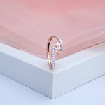 Load image into Gallery viewer, 14K Rose Gold Ring with CZ Stones
