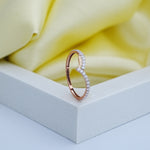 Load image into Gallery viewer, 14K Rose Gold Ring with CZ Stones
