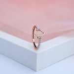Load image into Gallery viewer, 14K Rose Gold Ring with CZ Stones
