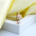 Load image into Gallery viewer, 14K Rose Gold Ring with CZ Stones
