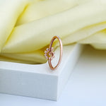 Load image into Gallery viewer, 14K Rose Gold Ring with CZ Stones
