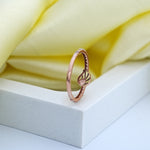Load image into Gallery viewer, 14K Rose Gold Ring with CZ Stones
