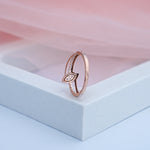 Load image into Gallery viewer, 14K Rose Gold Ring with CZ Stones
