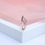 Load image into Gallery viewer, 14K Rose Gold Ring with CZ Stones
