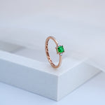 Load image into Gallery viewer, 14K Rose Gold Ring with Multicolour Stones

