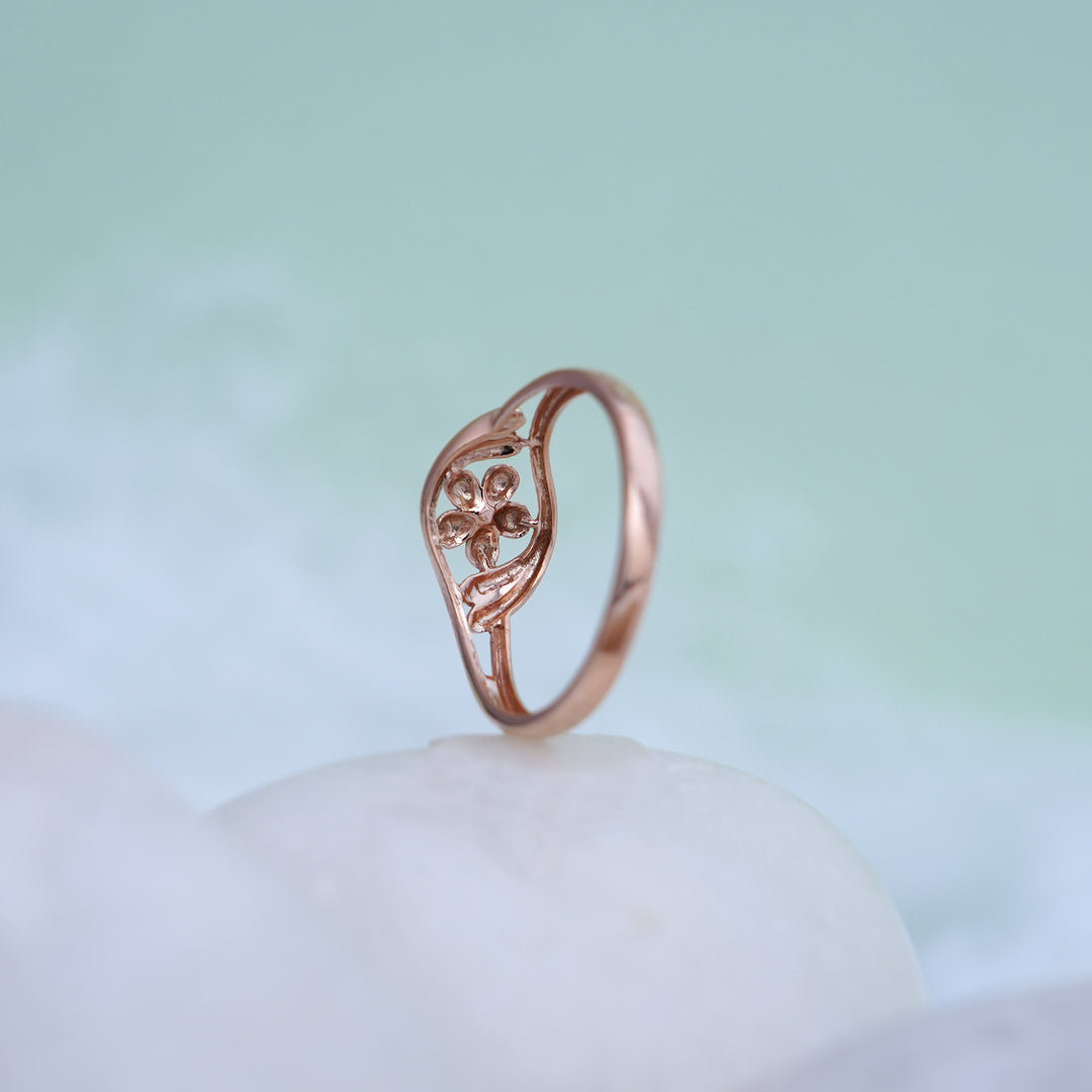 9K Rose Gold Floral Ring