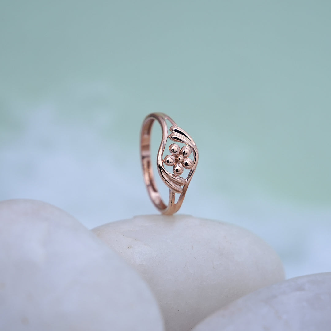 9K Rose Gold Floral Ring