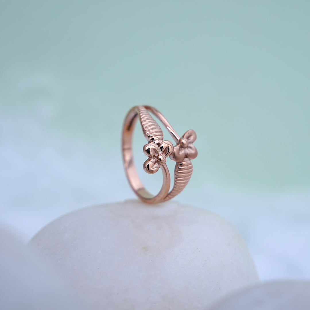 9K Rose Gold Floral Ring