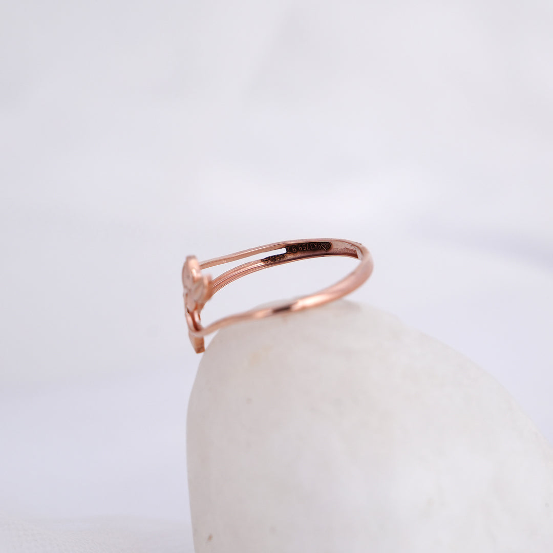 9K Rose Gold Floral Ring