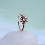 Load image into Gallery viewer, 9K Rose Gold Ring with CZ Stones

