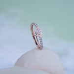 Load image into Gallery viewer, 9K Rose Gold Ring with CZ Stones
