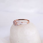 Load image into Gallery viewer, 9K Rose Gold Ring with CZ Stones
