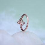 Load image into Gallery viewer, 9K Rose Gold Ring with CZ Stones
