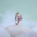 Load image into Gallery viewer, 9K Rose Gold Ring with CZ Stones
