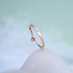 Load image into Gallery viewer, 9K Rose Gold Ring with CZ Stones
