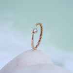 Load image into Gallery viewer, 9K Rose Gold Ring with CZ Stones
