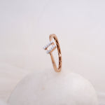 Load image into Gallery viewer, 9K Rose Gold Ring with CZ Stones
