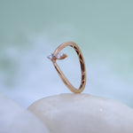 Load image into Gallery viewer, 9K Rose Gold Ring with CZ Stones
