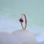 Load image into Gallery viewer, 9K Rose Gold Ring with Multicolour Stones
