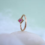 Load image into Gallery viewer, 9K Rose Gold Ring with Multicolour Stones
