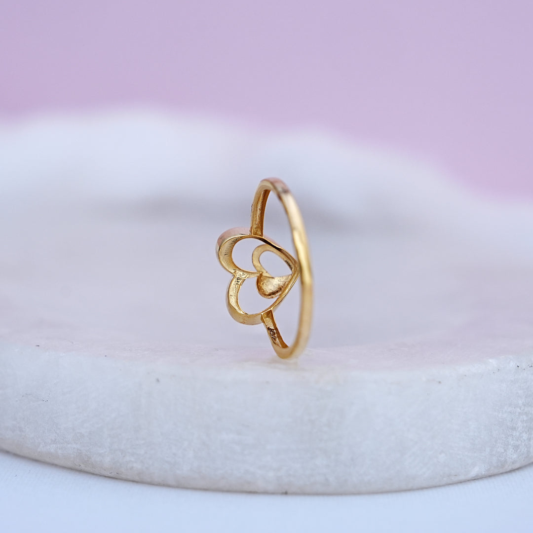 9K Gold Heart Ring
