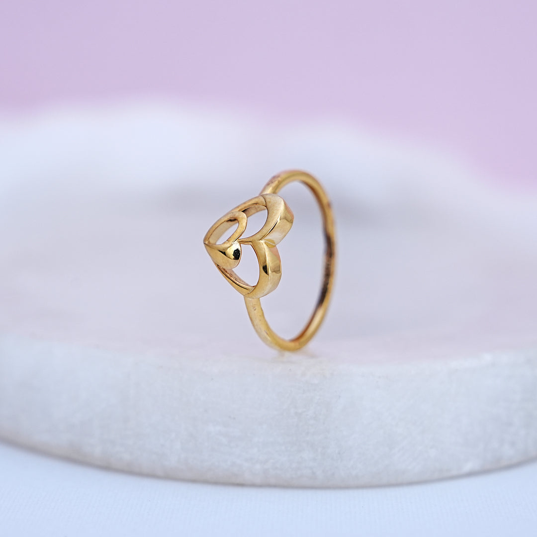 9K Gold Heart Ring