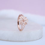 Load image into Gallery viewer, 9K Rose Gold Floral Ring
