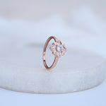 Load image into Gallery viewer, 9K Rose Gold Ring with CZ Stones
