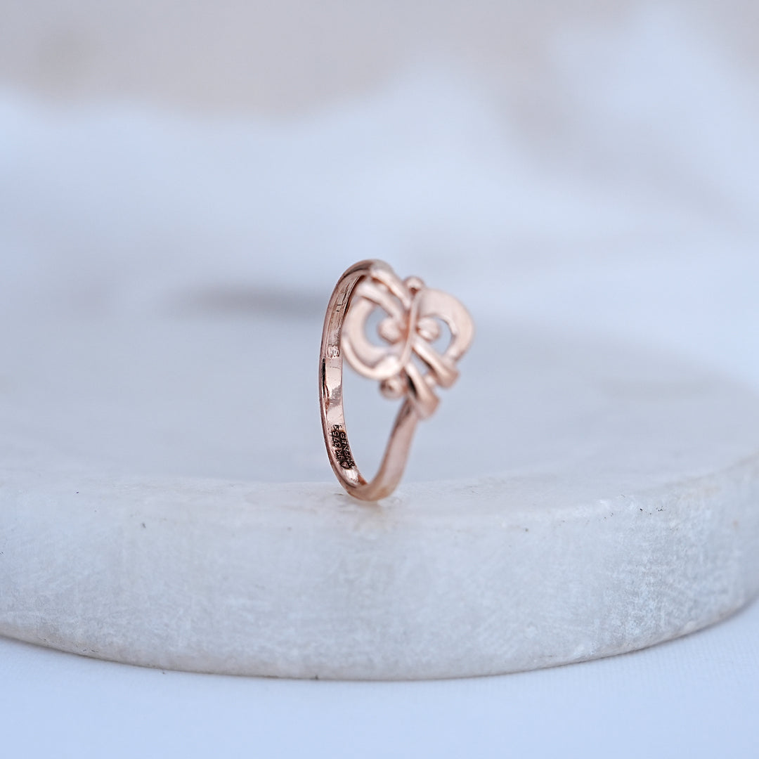 9K Rose Gold Infinity Ring