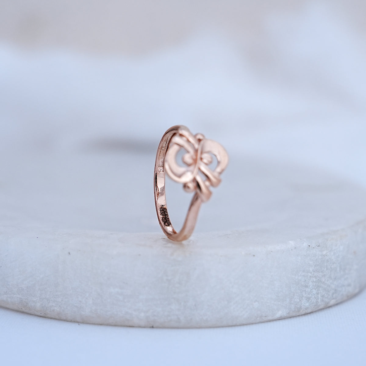 9k rose gold infinity ring