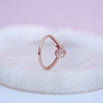 Load image into Gallery viewer, 9K Rose Gold Ring with CZ Stones

