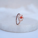 Load image into Gallery viewer, 9K Rose Gold Ring with Colour Stone

