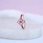 Load image into Gallery viewer, 9K Rose Gold Ring with Colour Stone
