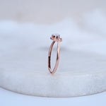 Load image into Gallery viewer, 9K Rose Gold Heart Ring with CZ Stones
