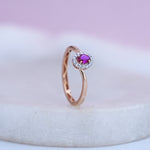 Load image into Gallery viewer, 9K Rose Gold Ring with Multicolour Stones
