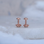 Load image into Gallery viewer, 9K Rose Gold Stud Earrings with CZ Stones for Office wear, Daily Wear
