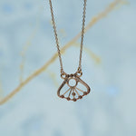 Load image into Gallery viewer, 14K Rose Gold Pendant Necklace with CZ Stones
