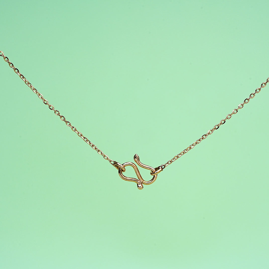 14K Rose Gold Pendant Necklace with CZ Stones