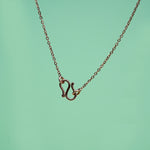 Load image into Gallery viewer, 14K Rose Gold Pendant Necklace with CZ Stones
