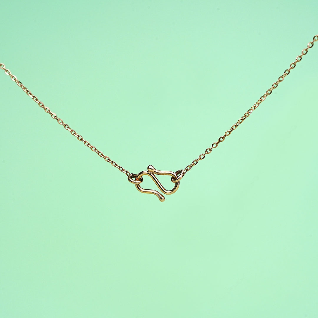 14K Rose Gold Pendant Necklace with CZ Stones