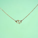 Load image into Gallery viewer, 14K Rose Gold Pendant Necklace with CZ Stones
