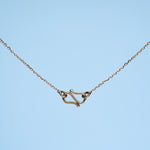 Load image into Gallery viewer, 14K Rose Gold Pendant Necklace with CZ Stones
