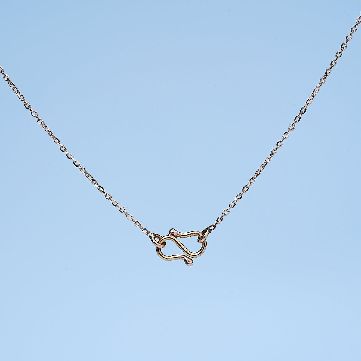 14k rose gold pendant necklace with cz stones