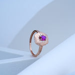 Load image into Gallery viewer, 14K Rose Gold Ring with Colour Stone
