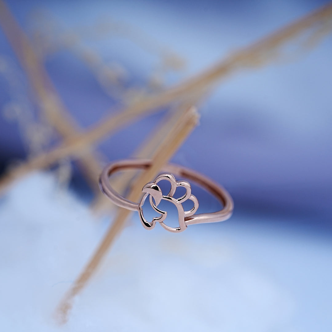 14K Rose Gold Floral Ring