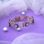 Load image into Gallery viewer, 18K Gold Bangle with Multicolor CZ Stones
