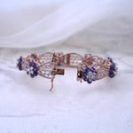 Load image into Gallery viewer, 18K Gold Bangle with Multicolor CZ Stones

